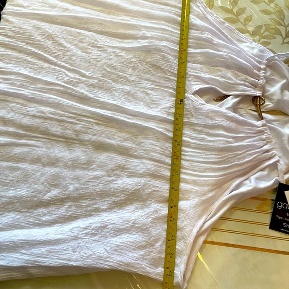 MILE GABRIELLE WHITE MAXI DRESS SLEEVELESS SIZE 3 XL - Picture 6 of 8